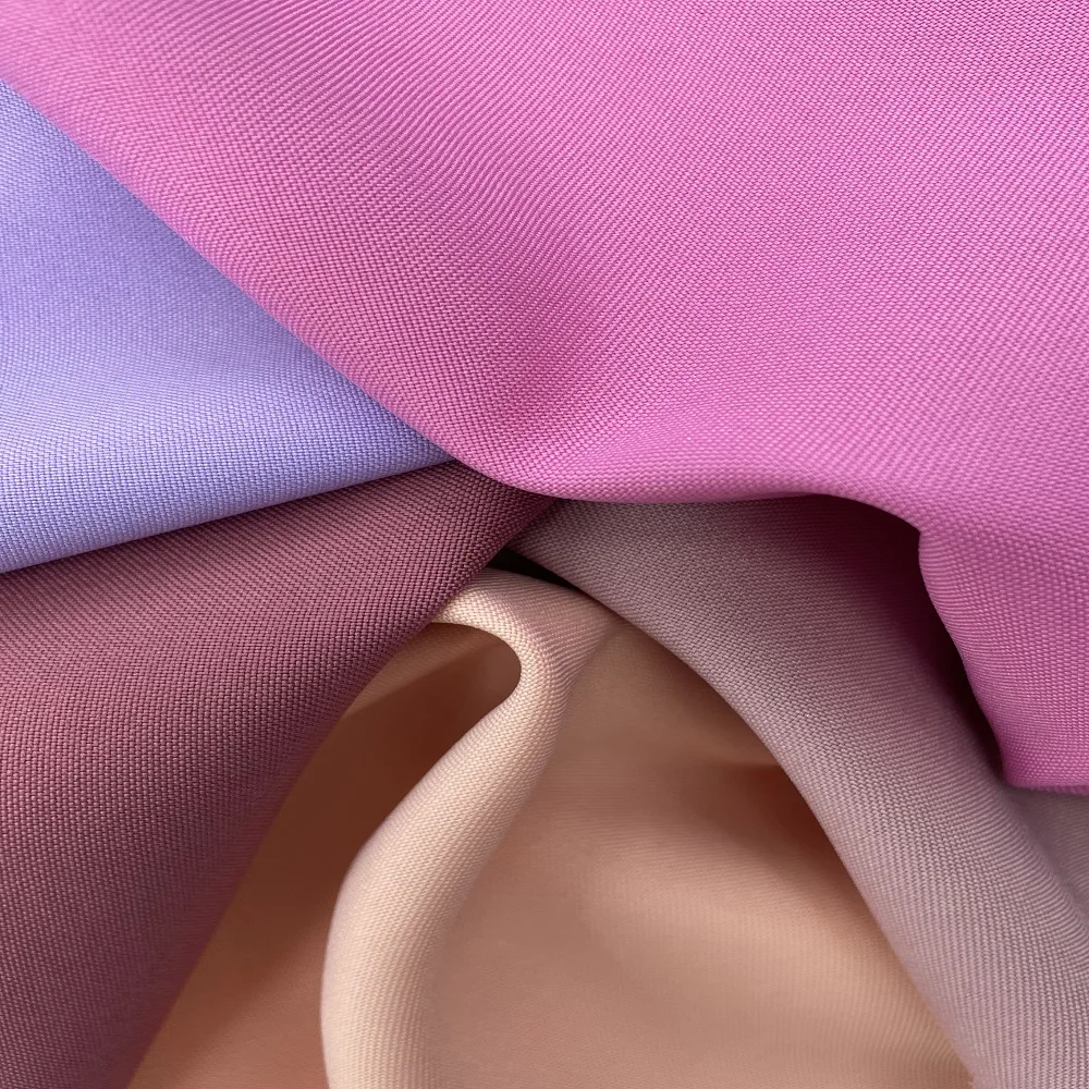 Stain Resistant 150Cm 200 Gsm Woven Plain Fashion Tweed Fabric Supplier Textile Raw Material Polyester Fabric