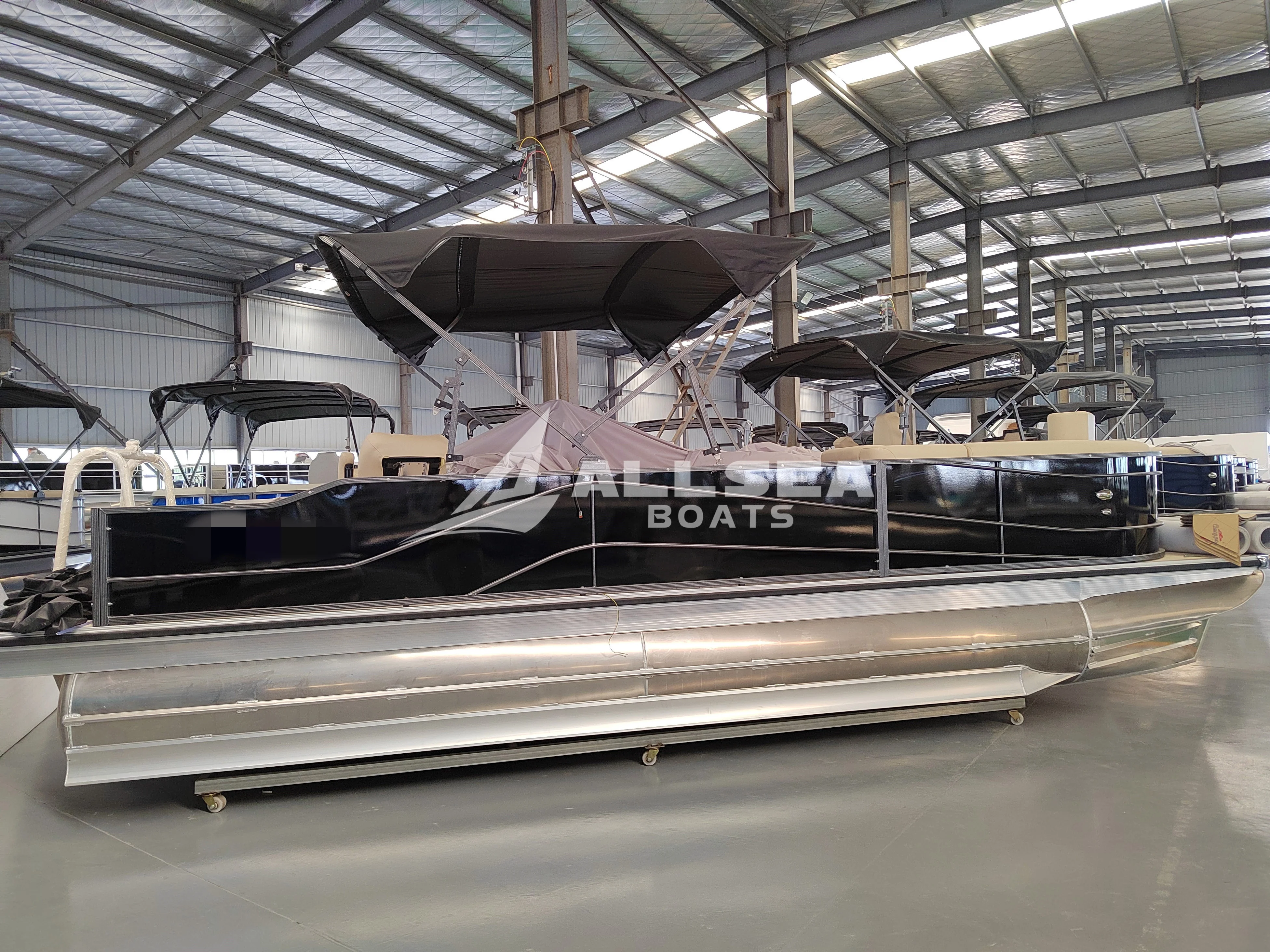 Allsea 23FT морская алюминиевая лодка Tritoon понтонная для рыбалки праздничная продажи со скоростными понтонами