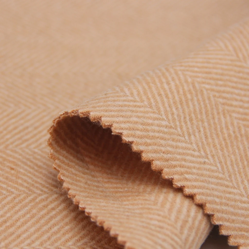 2022 hot sale far infrared high-grade double-sided herringbone bamboo nylon wool blend fabric