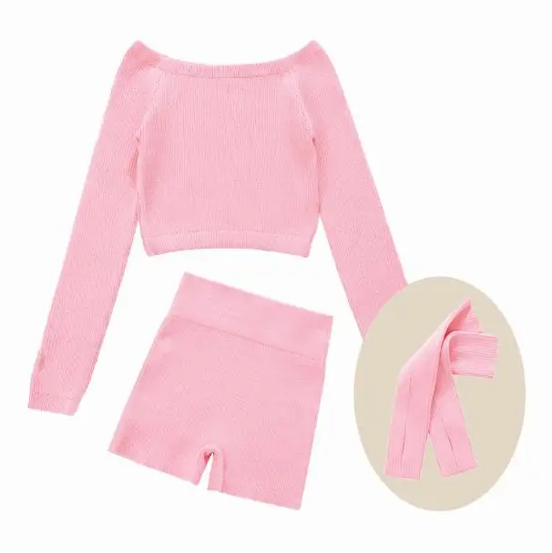 Children Ballet Warm up Suit Dance Knitted Warm Ups Dance Sweater Knitting Shorts Leg Warmer