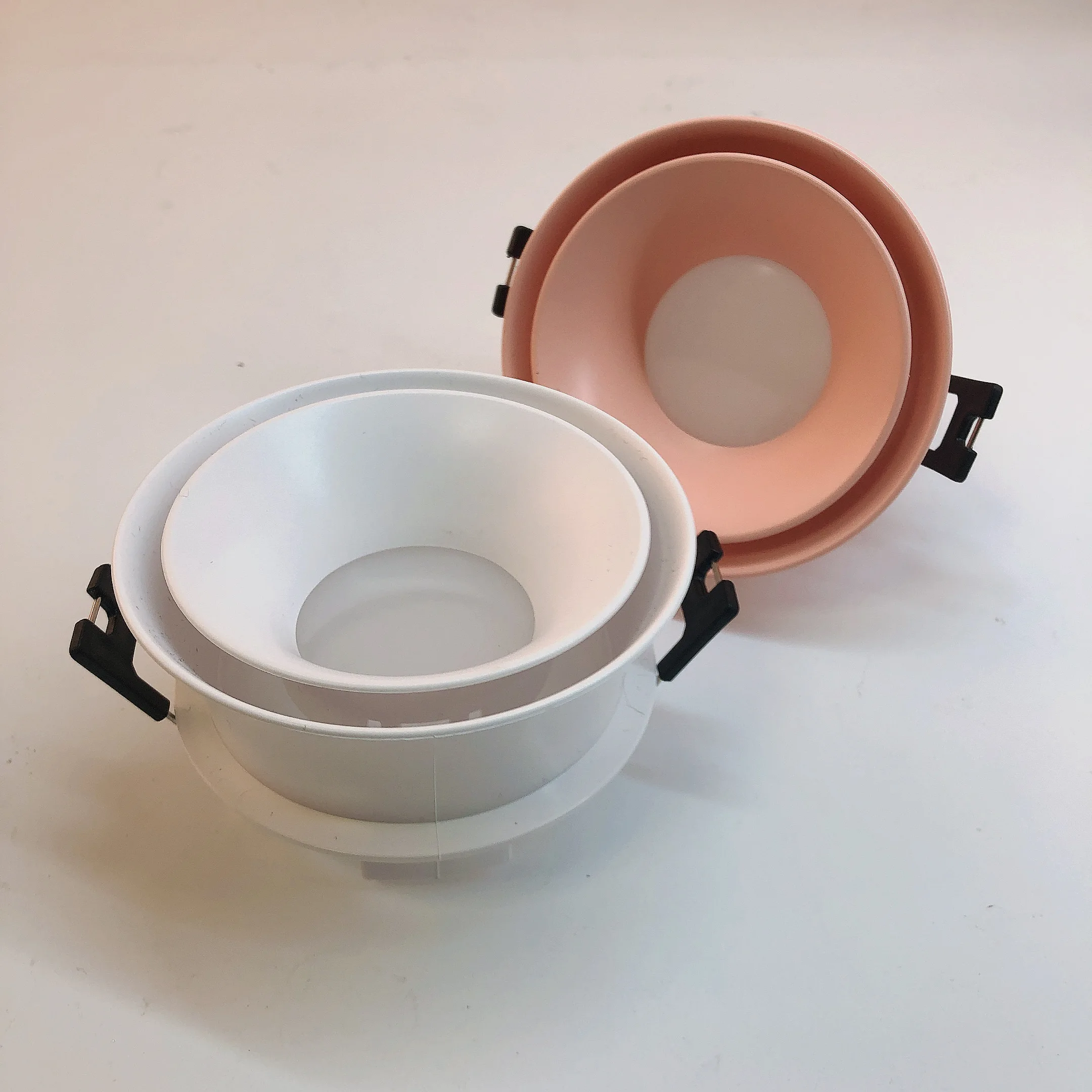 
round smd spot recessed energy saving led shop ceiling light cob fixtures downlight housing 