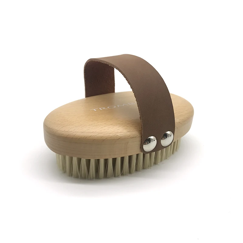 Natural bristles cellulite exfoliating body smoother skin bath brush