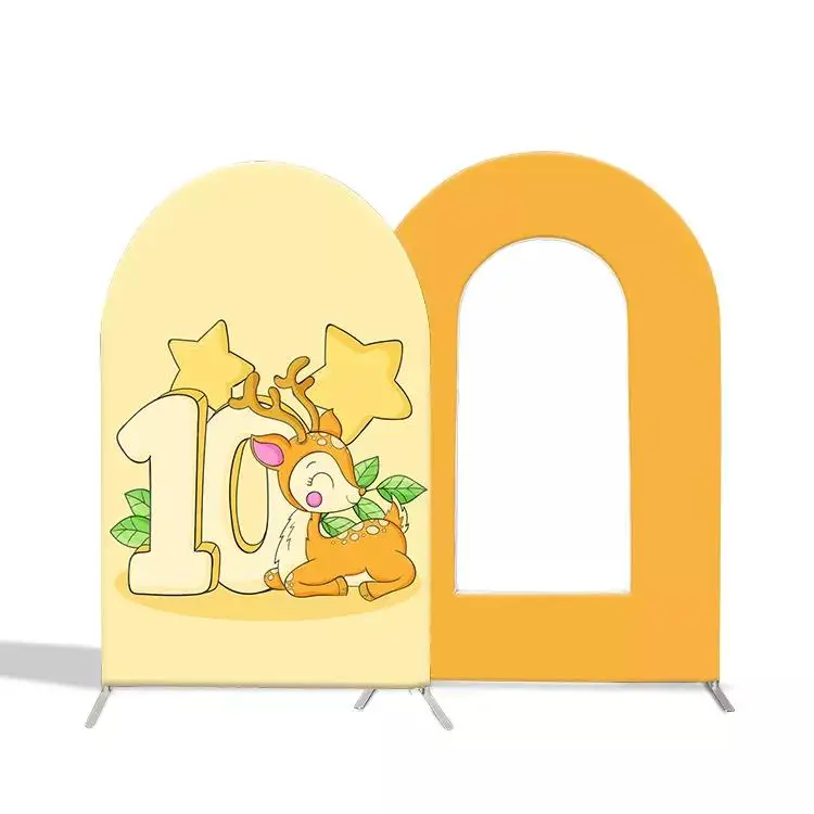 Custom Printed Chiara Arch Backdrop Cartoon Themed chiara arch backdrop cover Birthday Party Decorations Backdrop for Kids cover