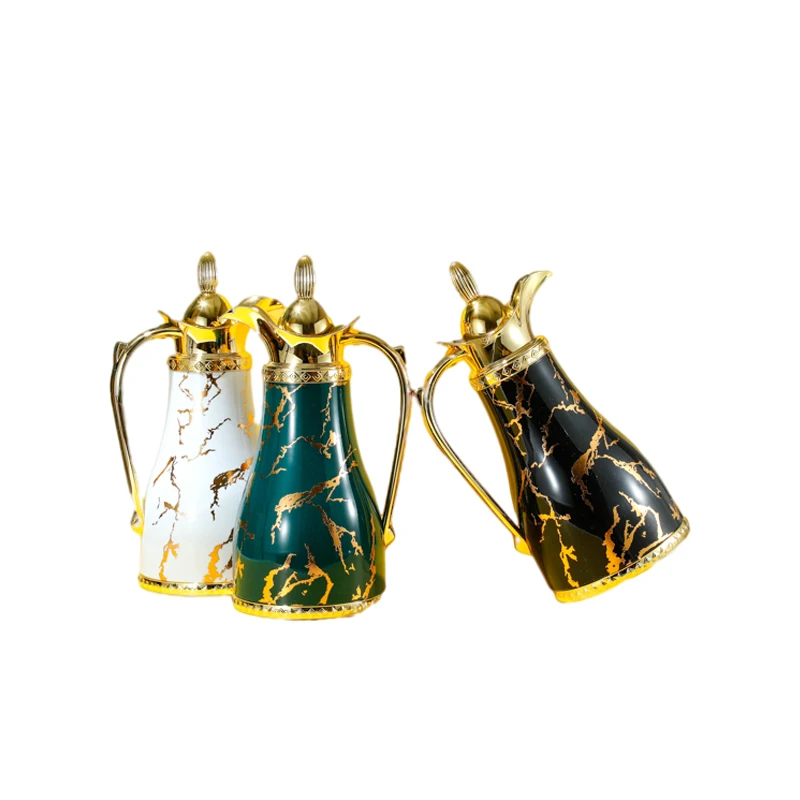 Ready to Ship Manufacturer Arabic insulated 1L Thermos Flask Vacuum Coffee water tea Pot for Drinking Hot for Home Use