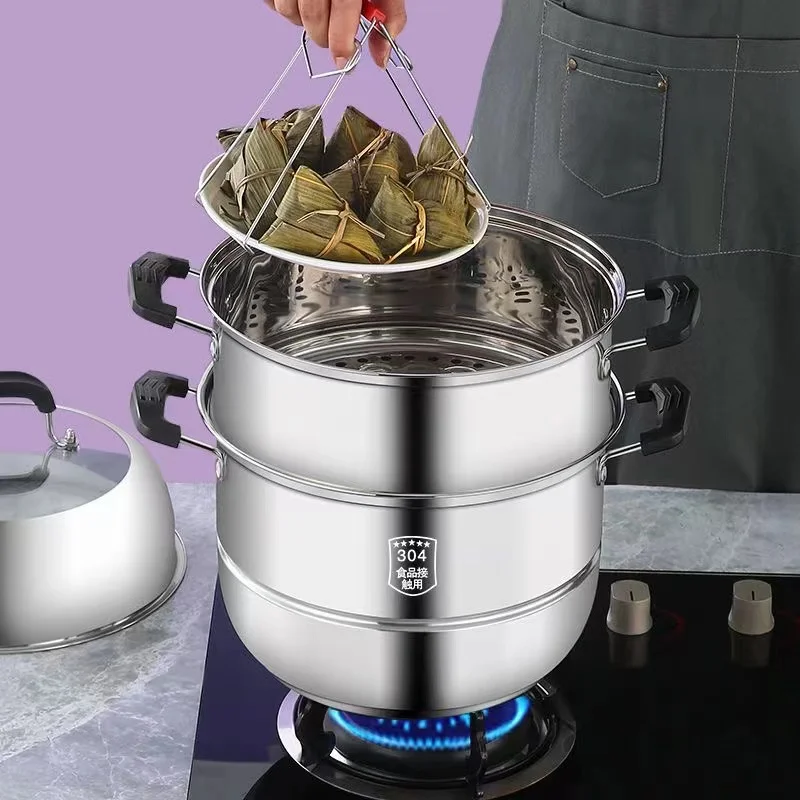 Made in China Stainless Steel Commercial Food Gas Steamer Set Vegetable Steamer Dumpling Steamer