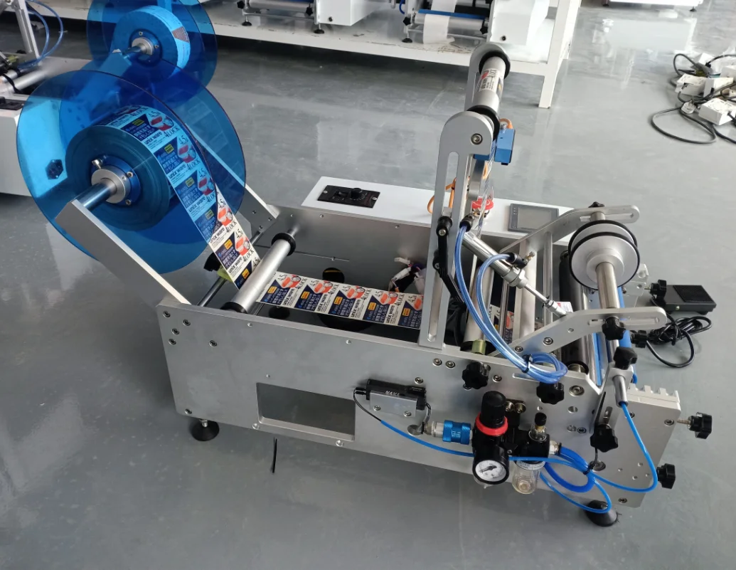 
Electric semi auto type 2 sides label machine labeling manual machines for bottles 