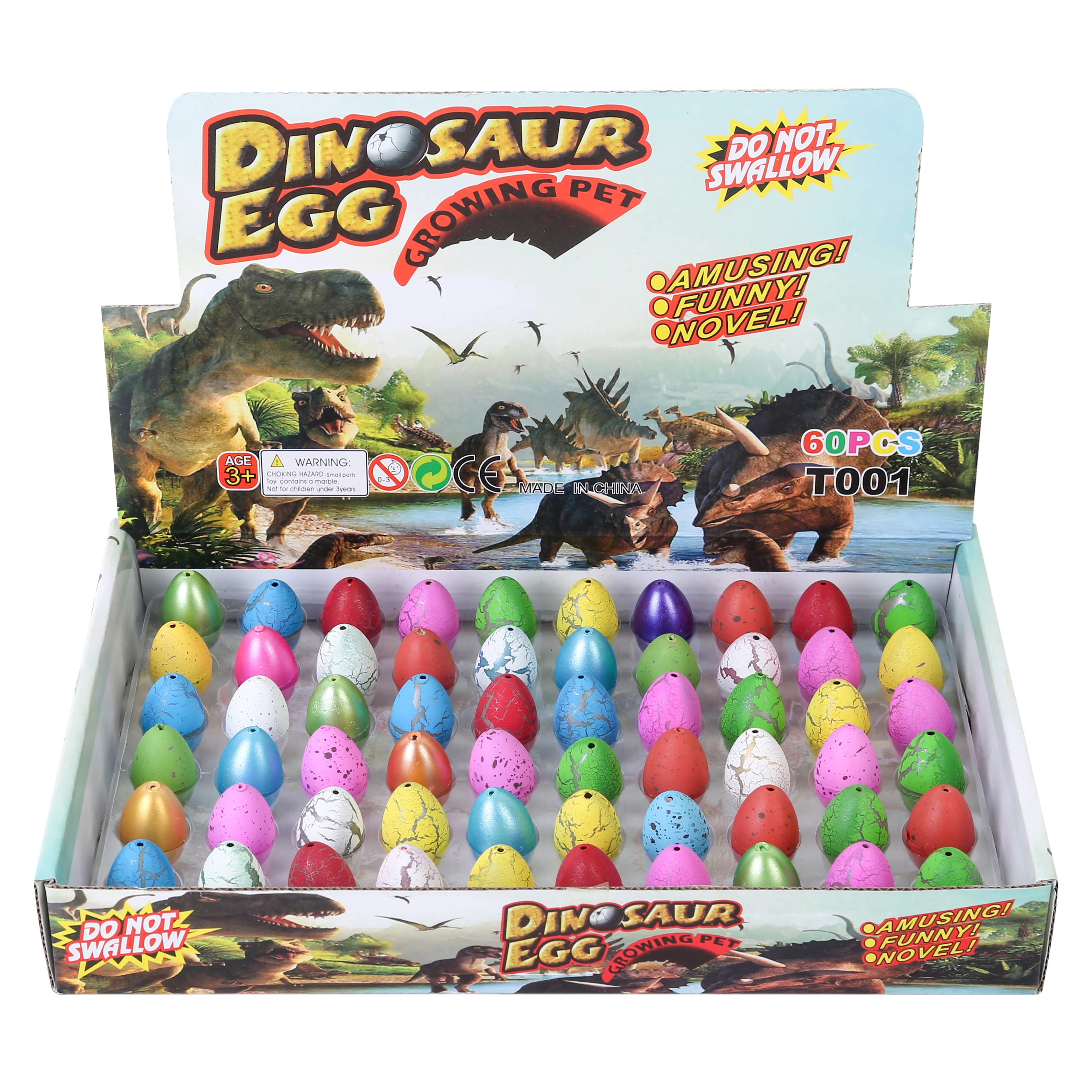 2*3cm Small-Size Dinosaur Egg Hatching EVA Plastic Toy Unisex Water-Growing Animal Expansion Deformation Simulation Funny EN71