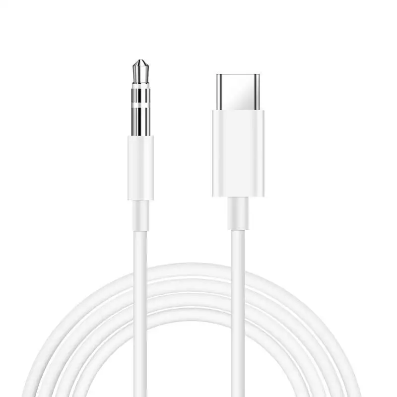 Digital Audio Type-c Vehicle-Mounted Adapter Cable Ligh-tning ios to 3.5mm Audio Cable Flat Fruit Aux Audio Cable