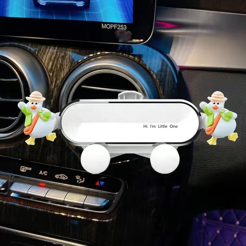 Car mobile phone holder, car air outlet, gravity, cute cartoon navigation stand