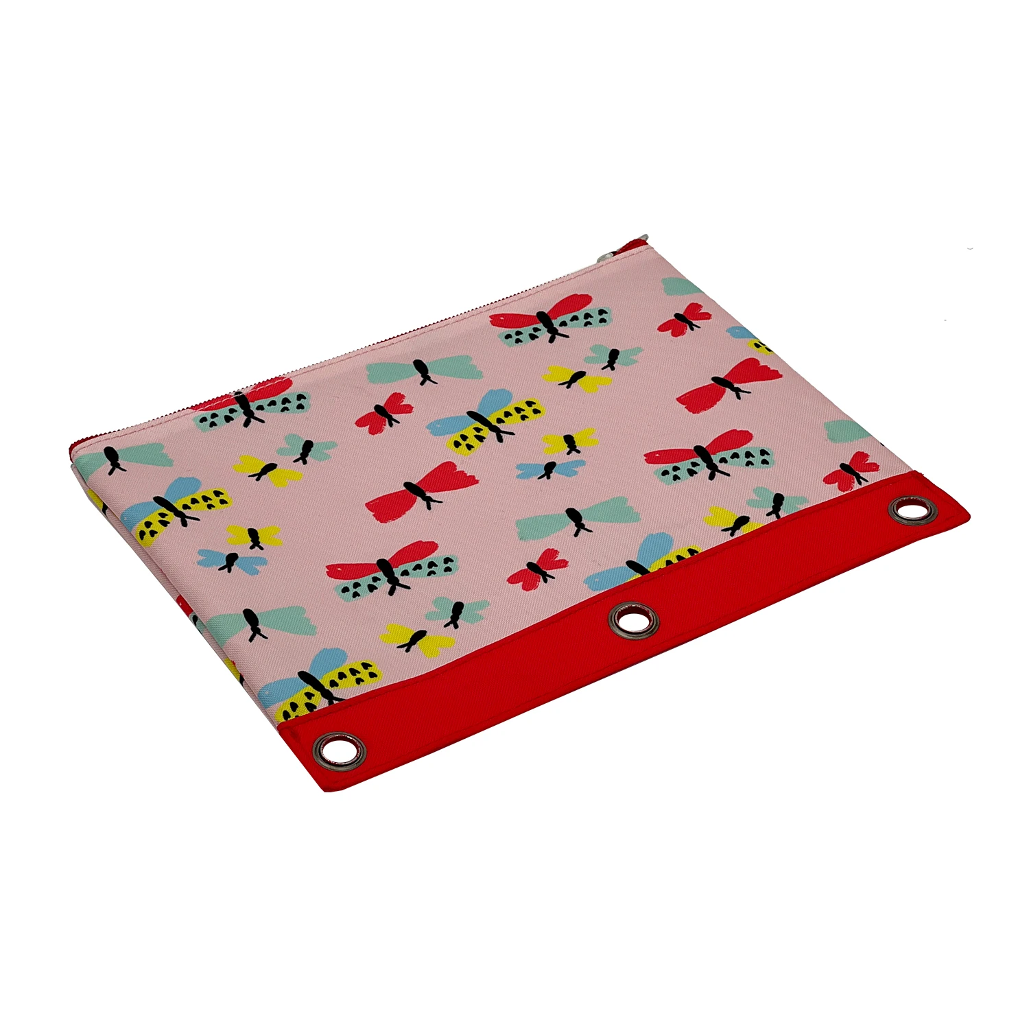 Full Color Printed 420D 3 Ring Binder Cartoon Cute School Pencil bag Color Pencil Case custom Pen Case