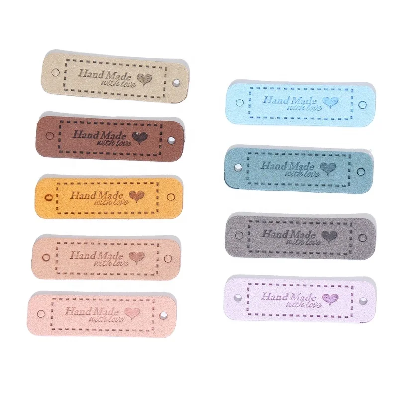 Handmade Leather Labels For Clothes Garment PU Tags Labels Sewing Accessories Hang Tag