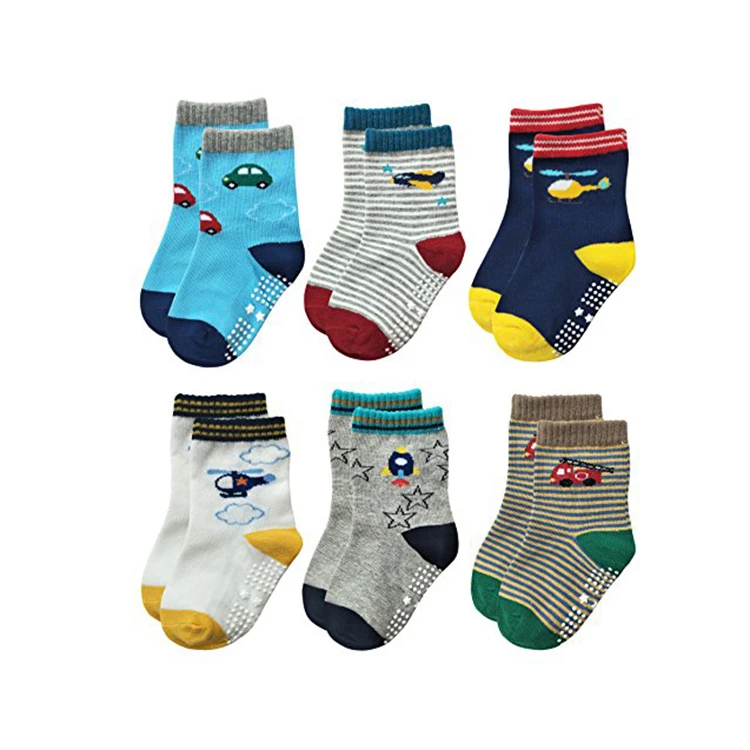 Wholesale Custom Design Children Cotton Cute Kids Socks for Asian Teen Boys School Girl Sox Jacquard Cartoon Crew