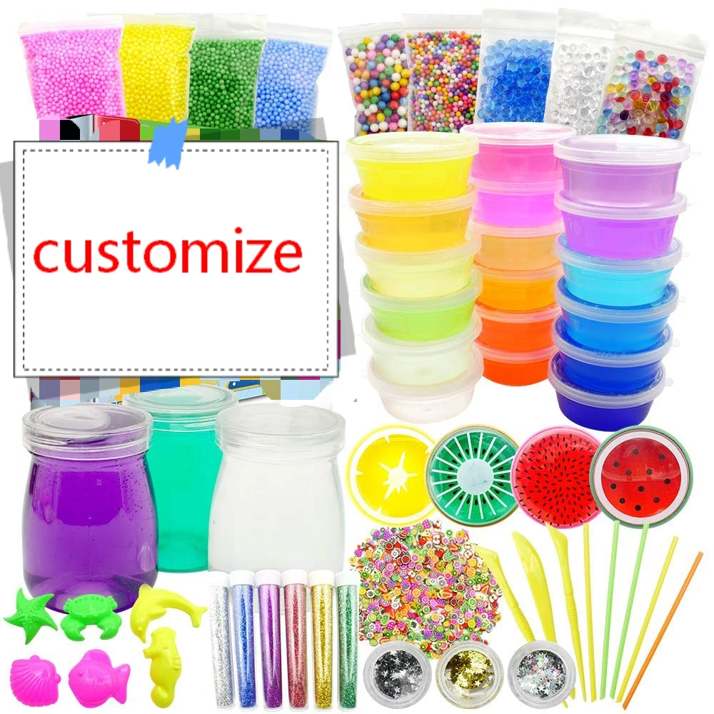Hot Sell Educational diy slime Kit Slime Making Kit Charms Glitter Accessories Toy Clear slime set