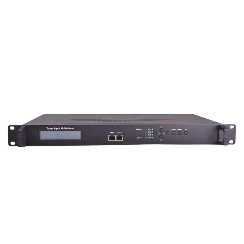DVB T/S Multiplexer, 2 ASI+6 tuners input 8 channels TV multiplexer