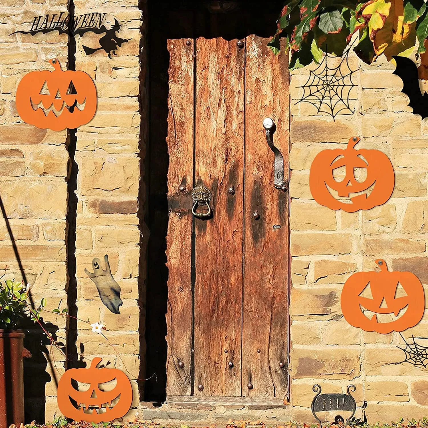 Halloween Boutique Decoration Handmade RGB LED Color Pumpkin Lights PVC Cloth Material Scary Style Fast Delivery Boxed 10cm Size