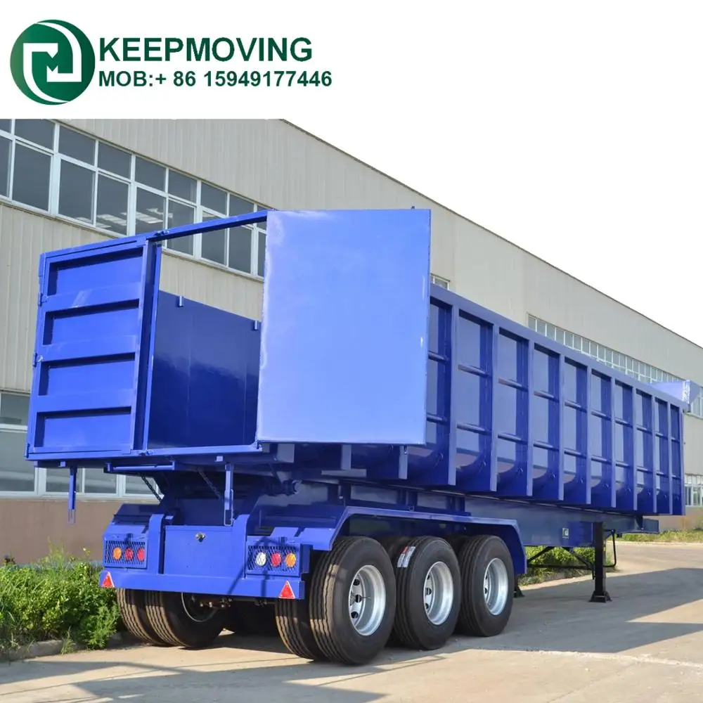 China best price 3 Axles 45 CBM Heavy duty Rear Dump Semi truck Trailer for sale