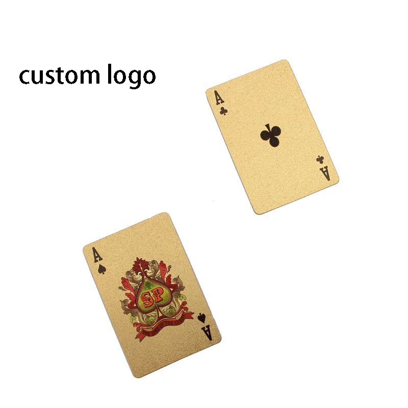 Custom Play Fun Party Game Poker Card Playing Cards Card Game Board Game Custom Printing Waterproof decks gold black blue red