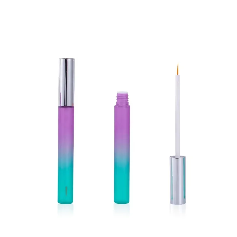 Soft Touching Finishing 8ml Colorful Empty Container Packaging Transparent Luxury Eyelash Serum Bottle Budget - Friendly