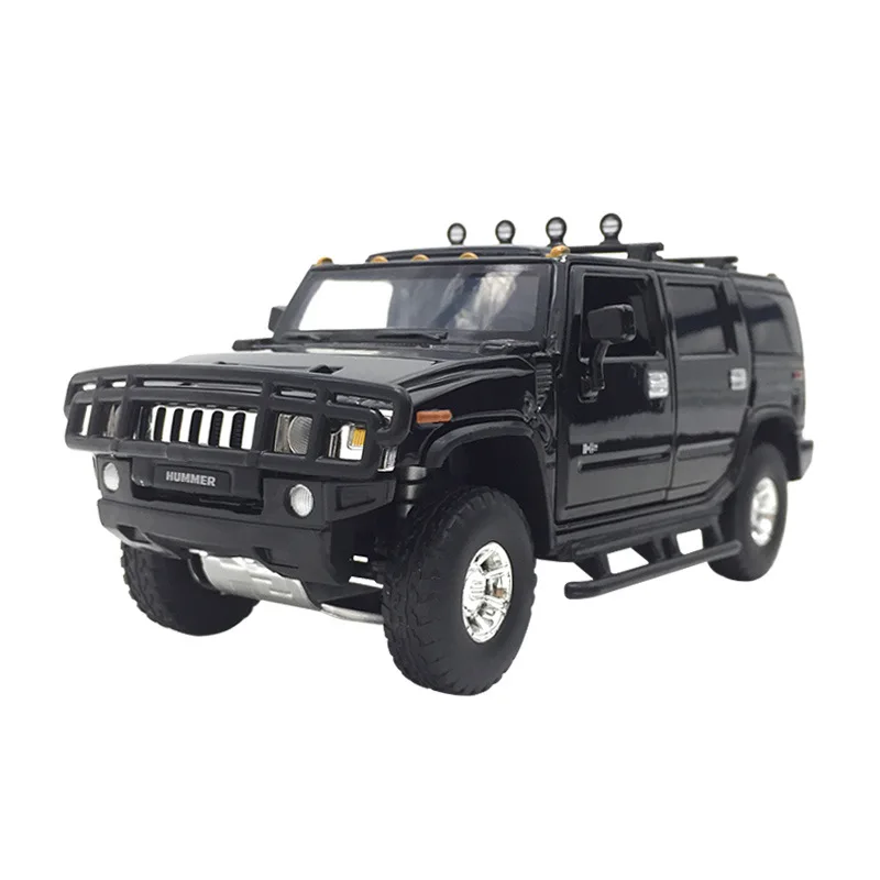 1:32 Hummer Die Cast Model Car Toy Vehicle Metal Car Toy With Sound And Light Pull Back Function