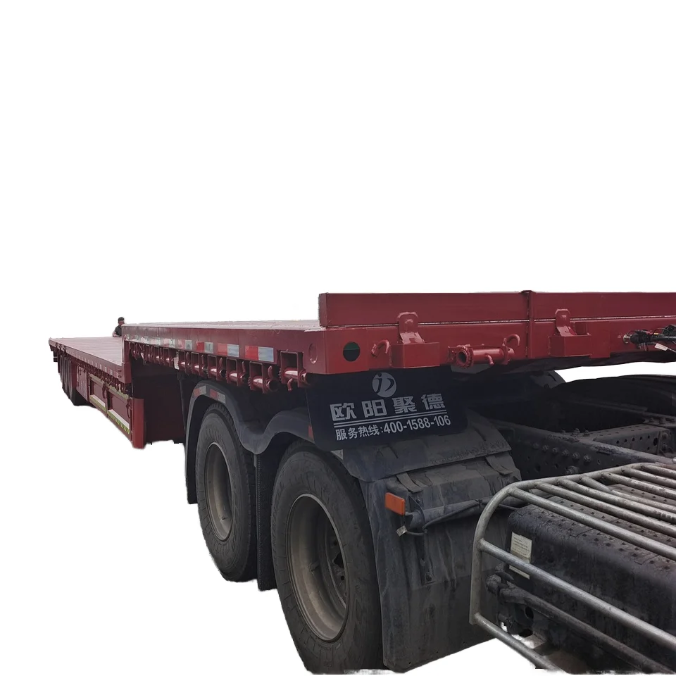 OYJD Truck Fuel-Efficient 1/64 flatbed High strength steel 30/40/50ft trailer tent low flatbed semi trailer