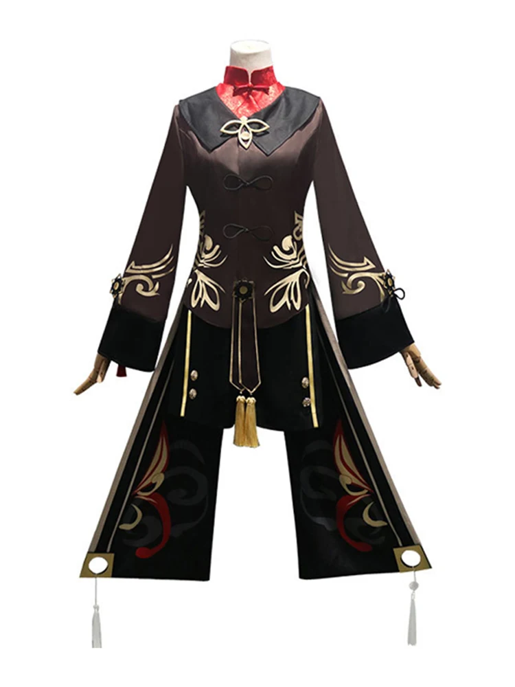 Game Genshin Impact HuTao Cosplay Costume Ancient Zombie Costume Halloween Carnival Loli Clothes Including Socks Hat Jewelry