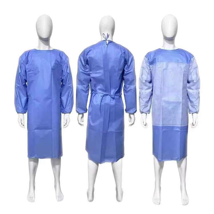 Non woven and breathable film laminated fabric for surgical gown