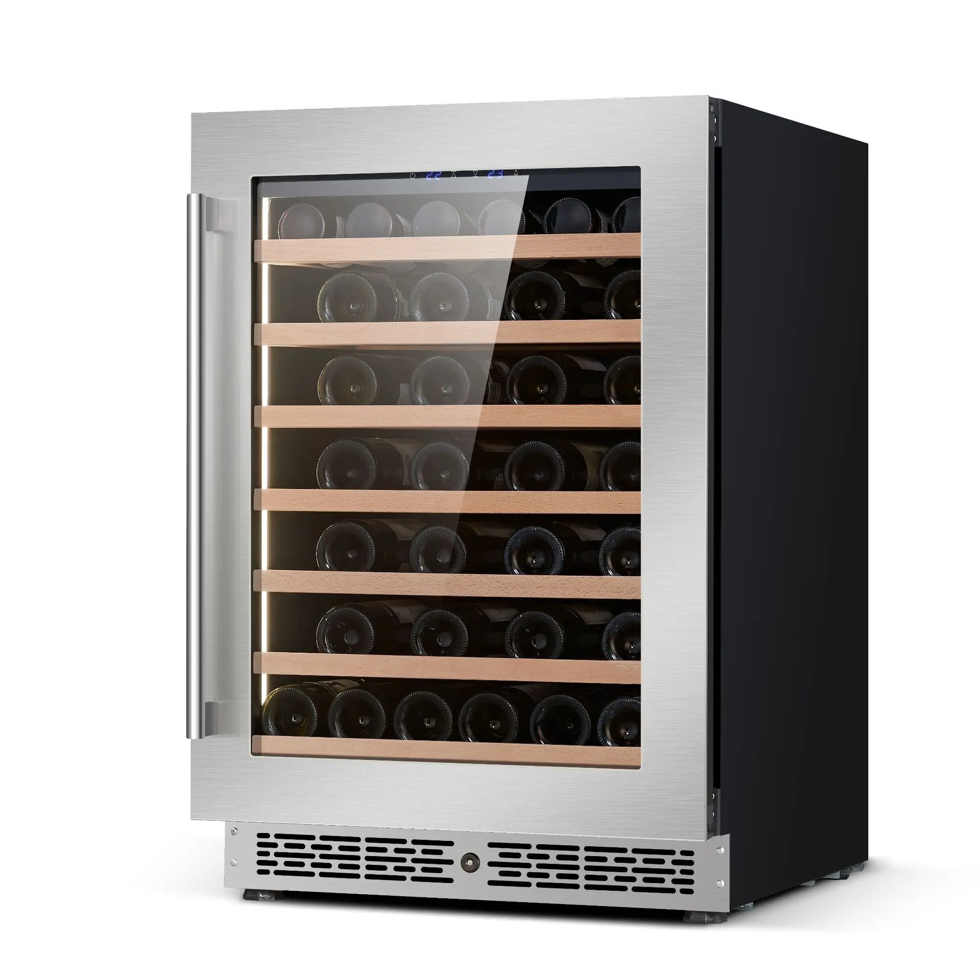 VANACE Mini Fridge Slim 220v Display Cabinet Refrigerator Thermoelectric 40 Bottle Wine Cooler