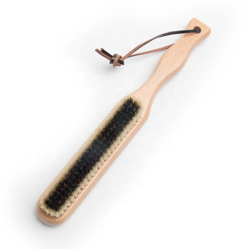Wholesale Cheap Long Handle Cleaning Duty Beechwood Boar Bristle Wooden Handle Door Window Clothes Cleaning Brush