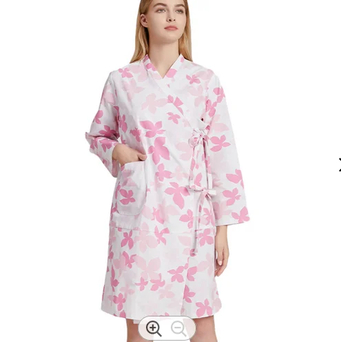 35% Cotton 65%Polyester Patient Uniform Reusable Printing Women Hospital Patient Gown
