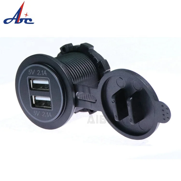 Motorcycle Boat Car Power Adapter USB Socket Charger 5V 4.2A Dual USB Charger For Motorbike Auto