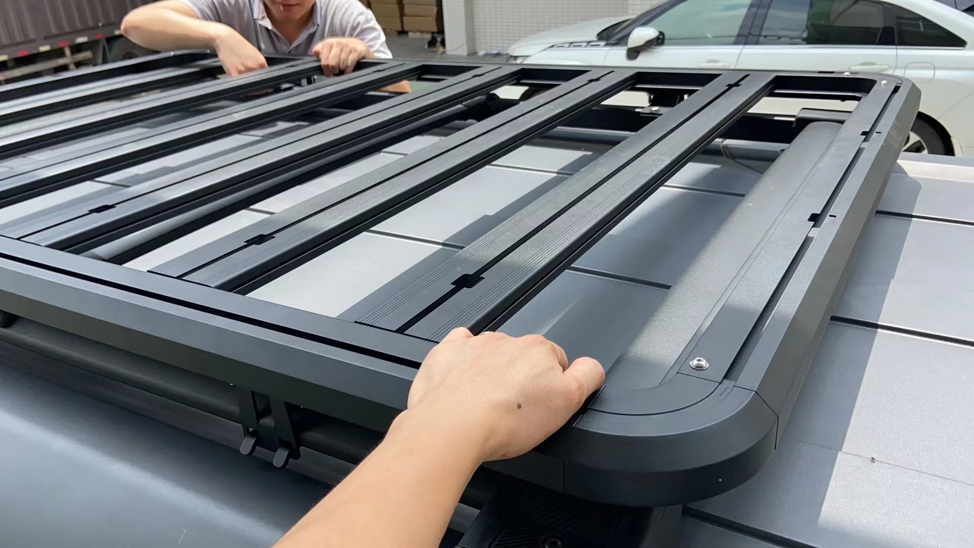 Archaic Car Styling Roof Rack For Ford Bronco 2021 4doors Aluminum Alloy Side Bars Cross Rails Roof Rack Luggage Carrier Rack