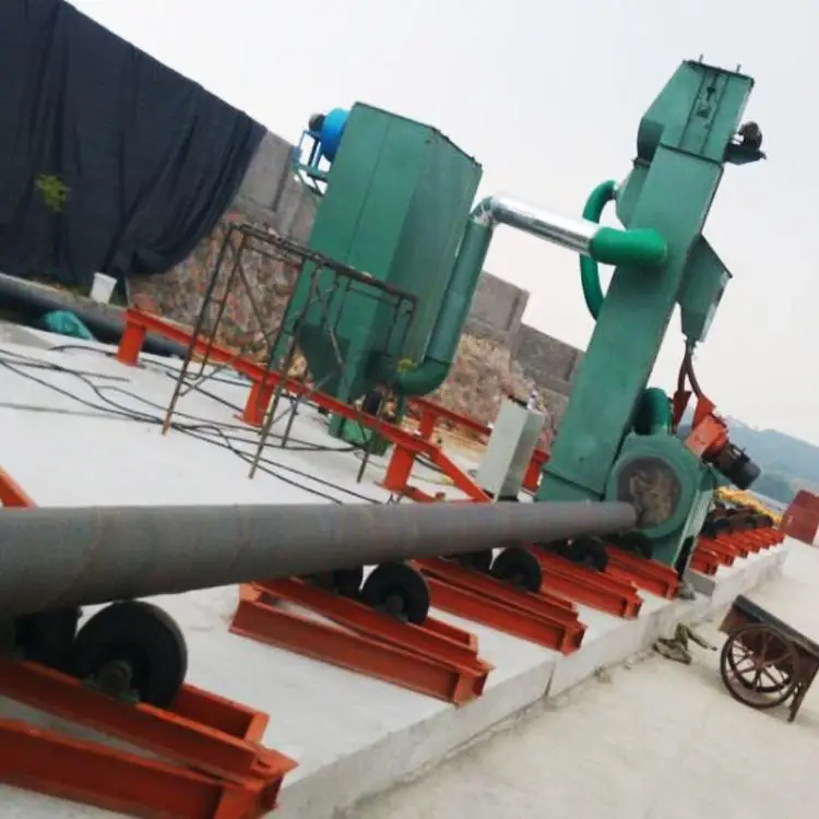 Special shot blasting machine for removing dirt on the surface of oil drums / covers / tubes and vessels