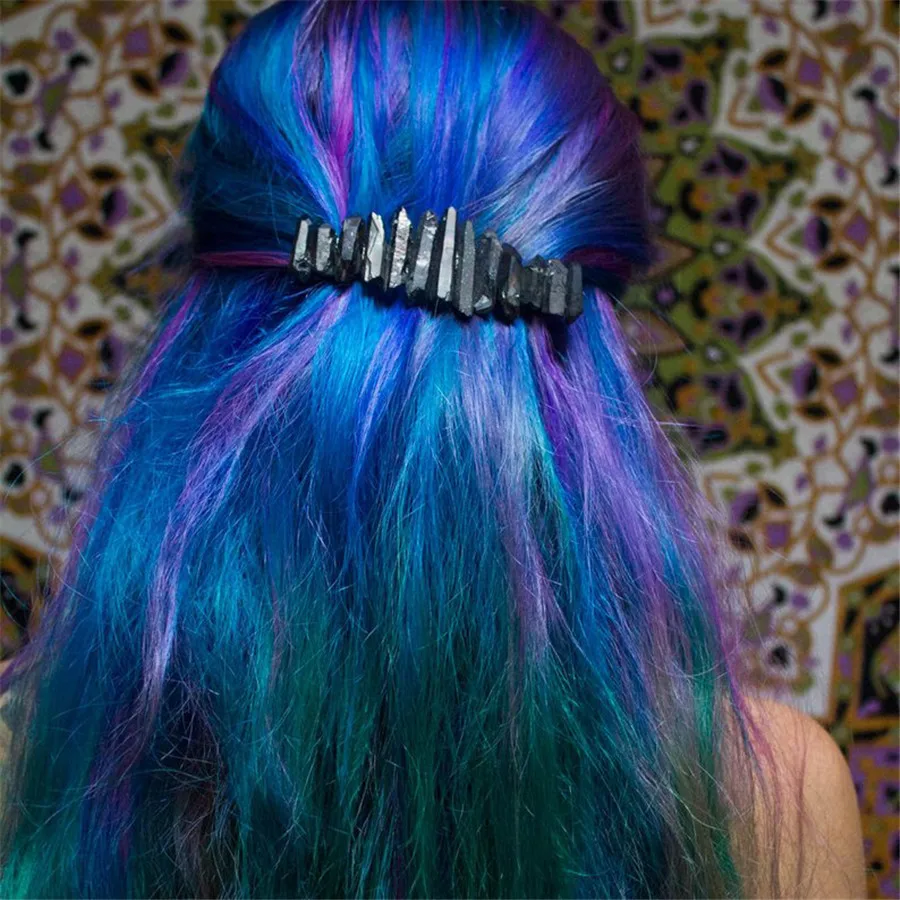 Hot Sale Amazing Handmade Natural Raw Crystal Point Crown Hair Accessory