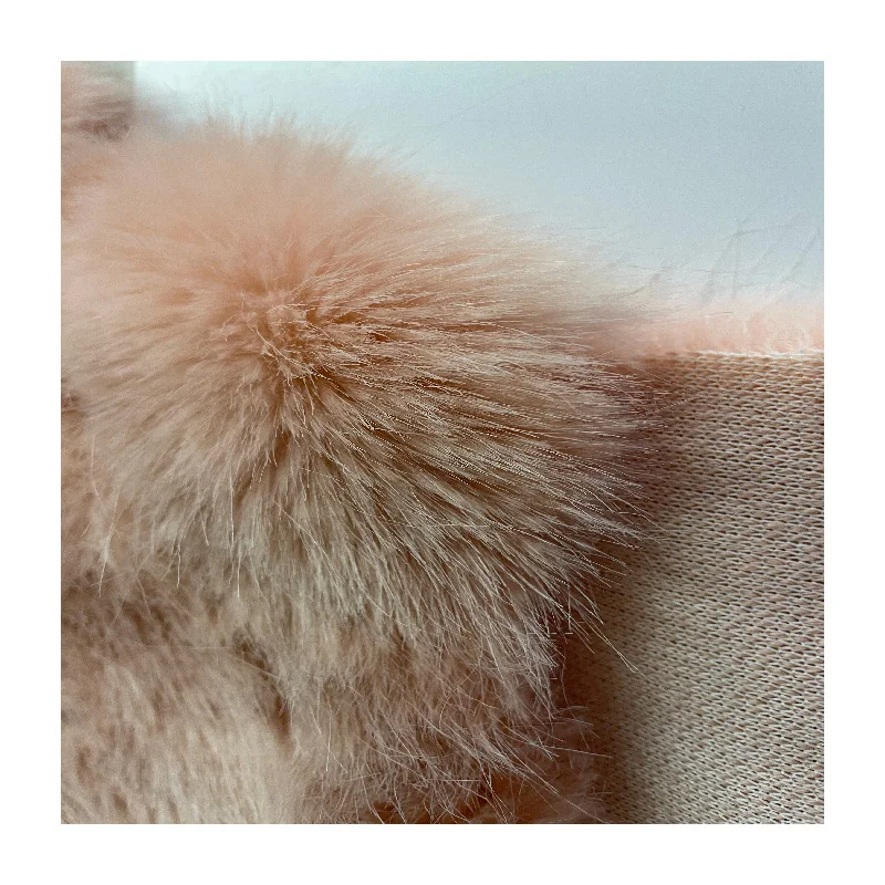 wholesale shag artificial fox fur fabric colorful plush long faux fur fabric