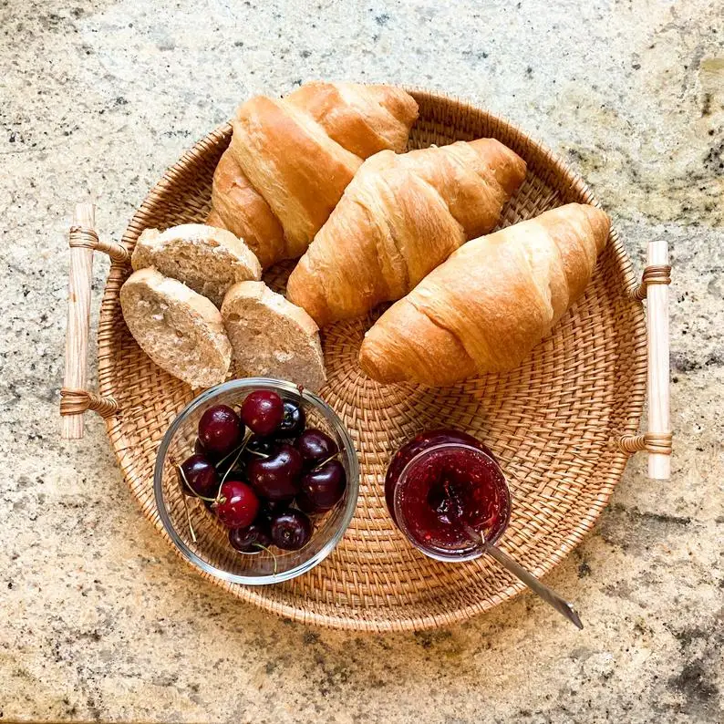  Роскошные ротанга плавающий поднос для завтрака сервировочный 5 звездочный отель курорт партии