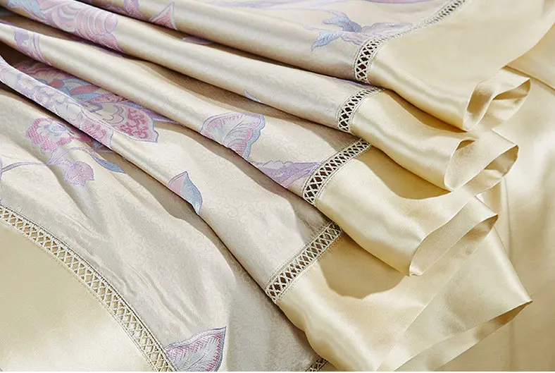 100% mulberry silk yarn dyed duvet cover