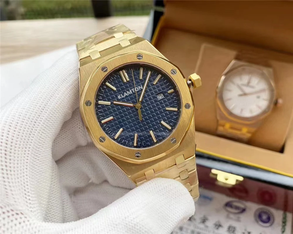 High Quality New Design Mechanical Watches Double Press Butterfly Buckle Watch Mechanical