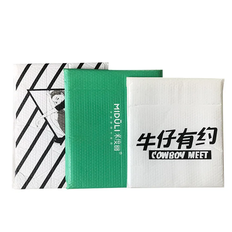 
Custom Design Envelopes Padded Bubble Mailing Bags Rose Gold Glitter Metallic Foil Teal Bubble Mailers Logo 