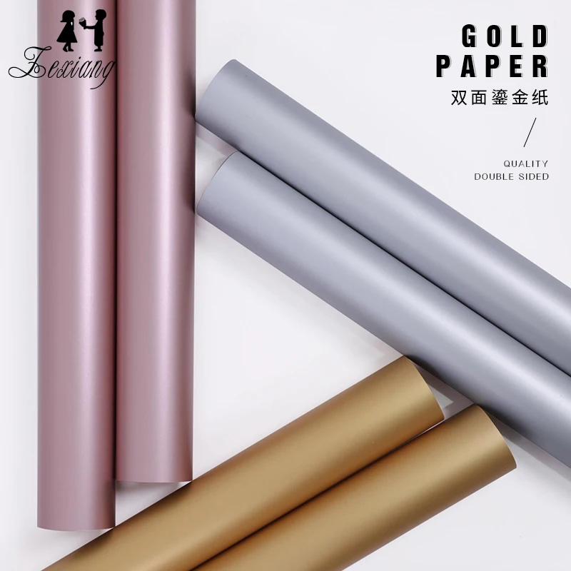 Hot Sell 18sheets/Bag 58*58cm Classic Double-Sided Pure Color Flower Wrapping Paper Good Quality Gift Package Paper
