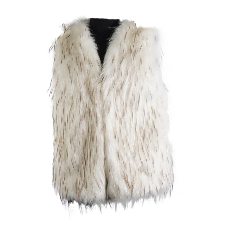 
High Quality Hot Sale Warm Fitness Polyester Winter Fake Fur Women Vest Coat 