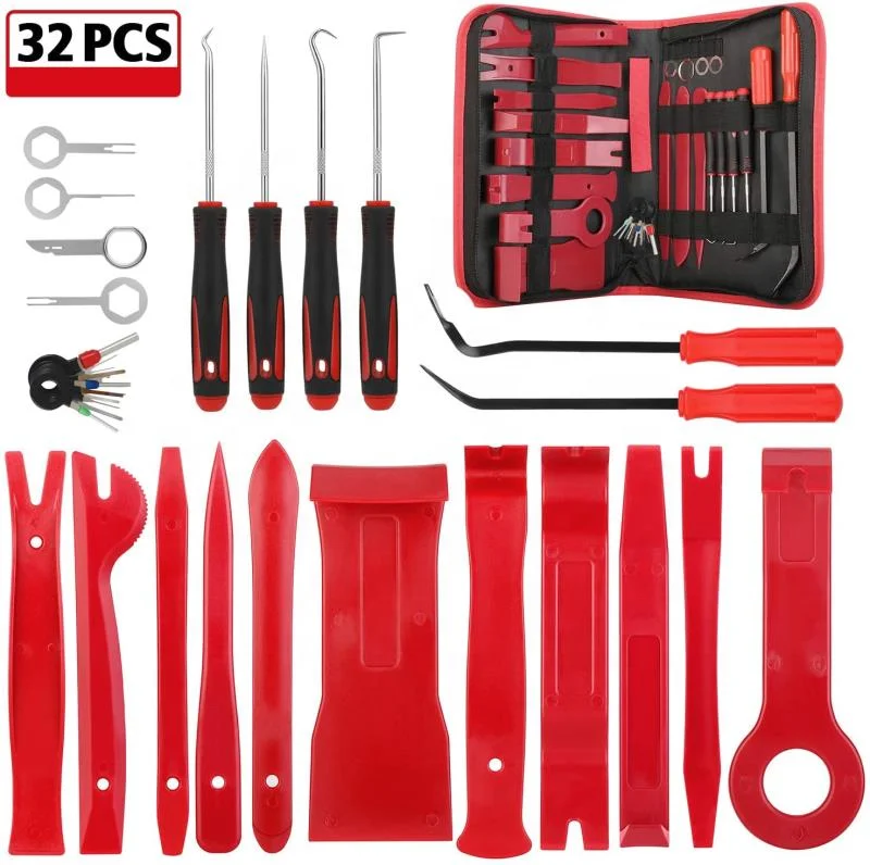 32pcs Auto Radio Door Trim Pry Clip Removal Set Car Upholstery Installer Repair Kit Car Tool Box Set
