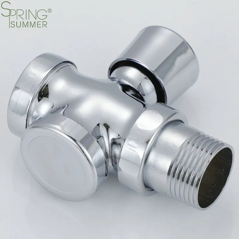 Zinc alloy chrome toilet flush valve flush button Button Type Operated Water Saving Time Delay Flush Valve for Toile