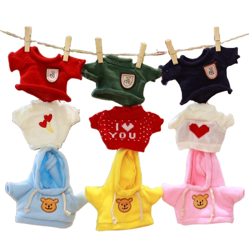 korea amazon 2023 Wholesale mini 20cm 30cm cute clothes for diy fuzzy dog and diy fuzzy teddy bear and mini doll