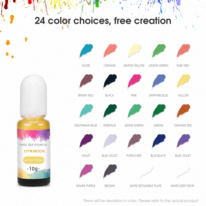 Hot Sale 24 Colors UV Resin Coloring Crystal Transparent Liquid Epoxy Resin Pigment