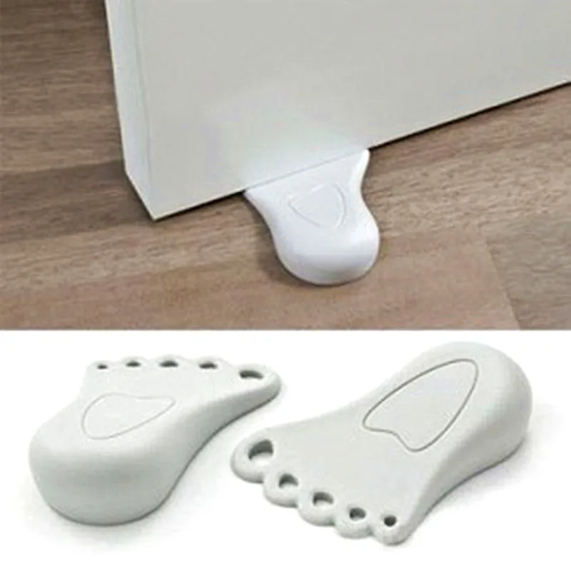 
Foot Shape Door Stopper Children Safety Rubber Door Stops Works On All Floor Surfaces Prevent Fingers Injure Protect Children 