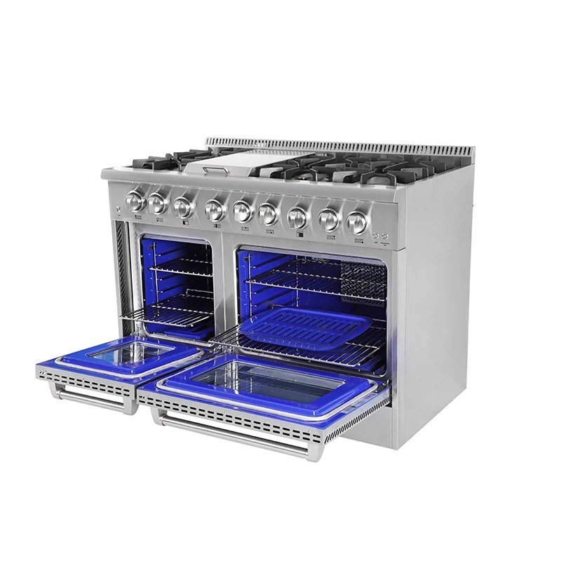 2019 best 48 Inch Gas Range With Drip pan In Stainless Steel