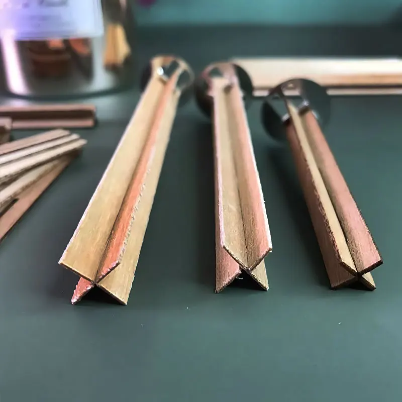 Natural cross wood wicks X shape wood wicks for making soy wax candles