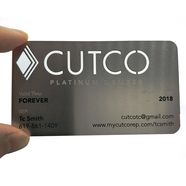 Custom Printing Name Loyalty Membership Metal Business Card