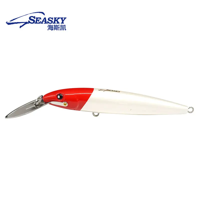 Seasky 30g big game lead hard bait sinking deep diving musky tuna stainless lip head trolling Minnow