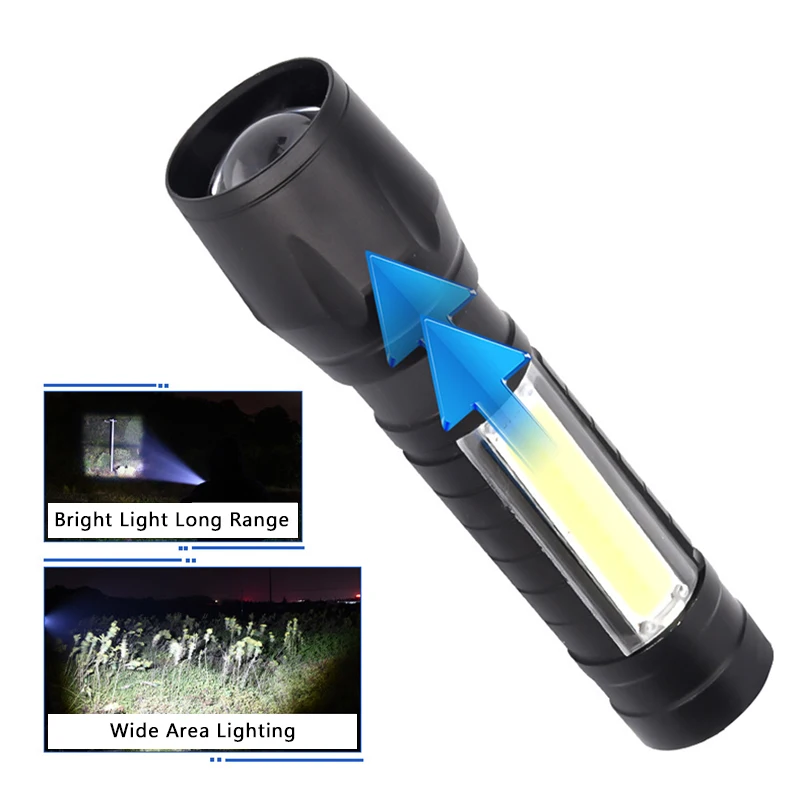 Adjustable Focus Light Torch Rechargeable zoom aluminum Linternas Usb Mini LED